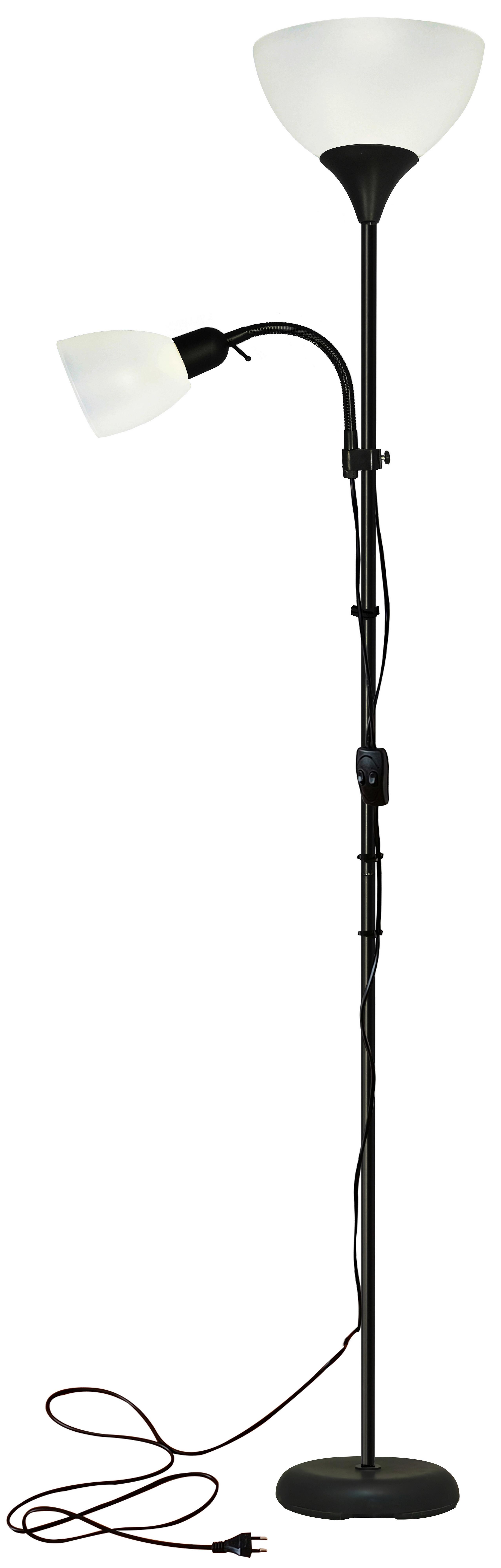 Stehleuchte Sarella - Weiß, MODERN, Kunststoff/Metall (42/21/180cm) - Ondega