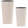 Übertopf-set Weiß 2-Teilig - Weiß, Basics, Kunststoff - Siena Garden
