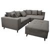 Ecksofa Pruno, Grau S: 247x174 Cm - Schwarz/Grau, Design, Textil (247/174cm) - MID.YOU