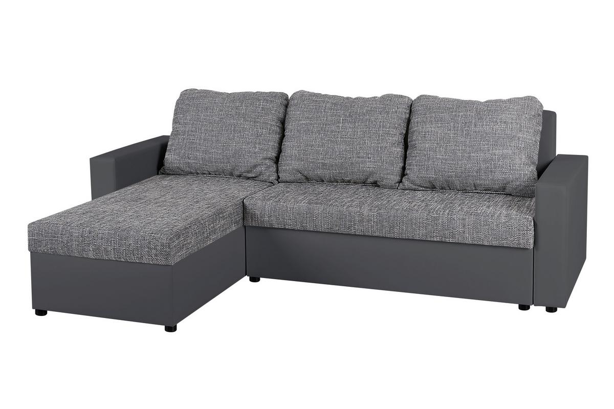 Ecksofa Hit Grau S: 147x228 Cm - Schwarz/Grau, Design, Holzwerkstoff/Textil (147/228cm) - P & B