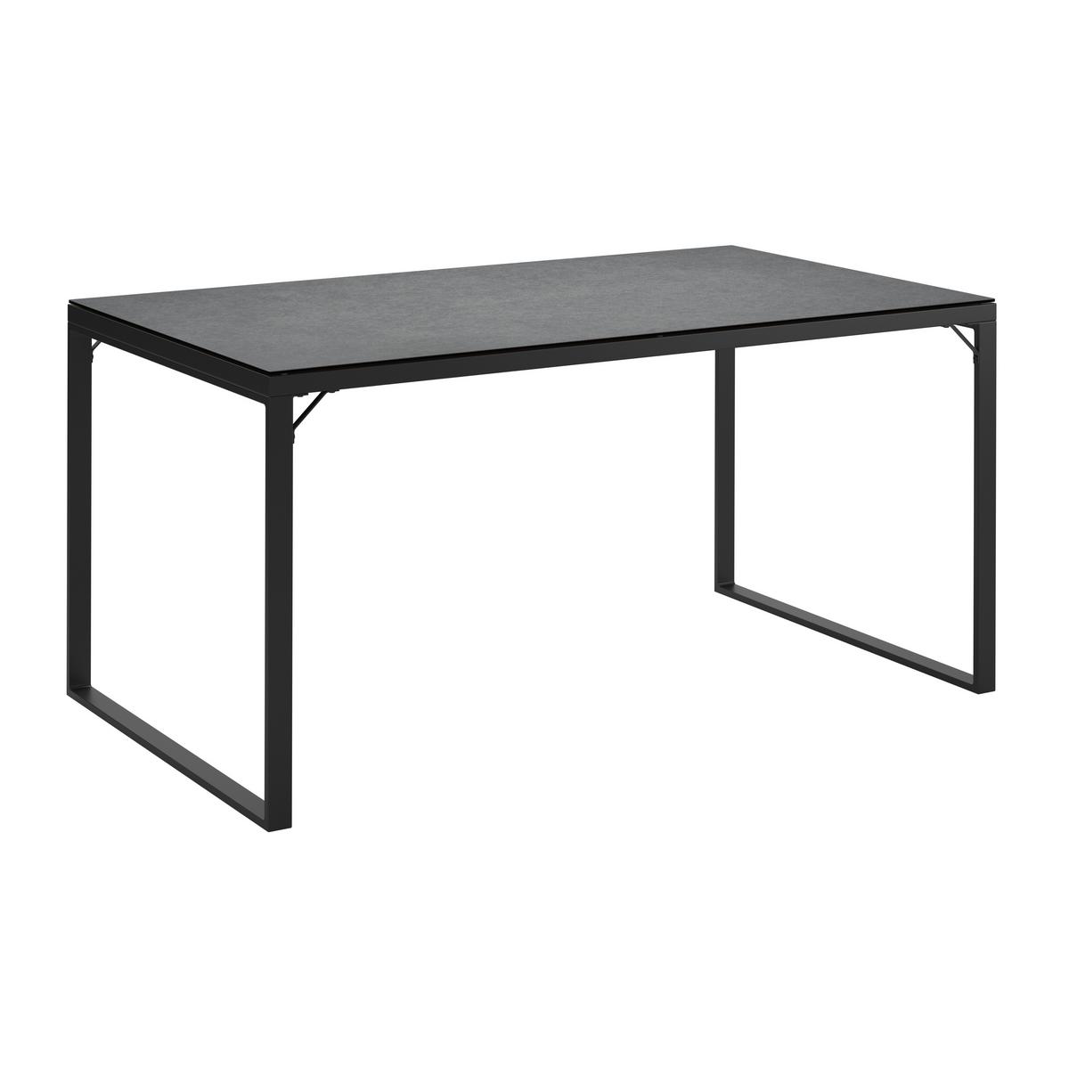 Gartentisch Brest - Anthrazit, MODERN, Glas/Metall (140/68/80cm) - Beldano