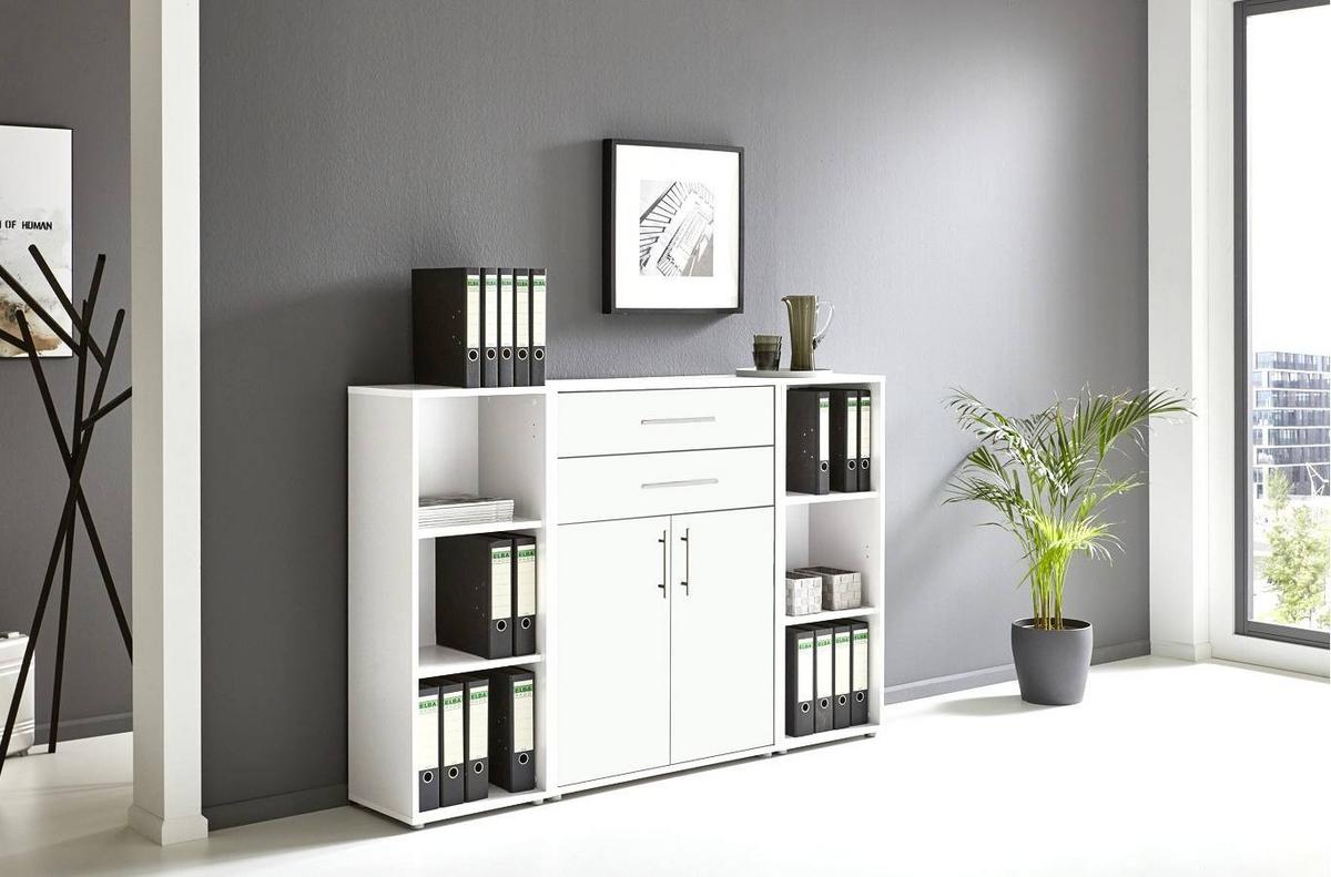 Aktenschrank Office Edition Weiß B: 172,6cm - Weiß, MODERN, Holzwerkstoff (172,6/113,6/33cm) - MID.YOU