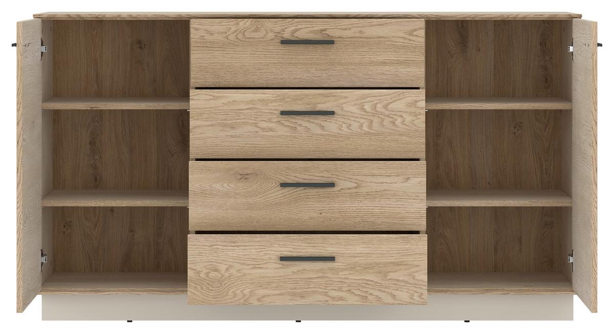 Sideboard, Lagoon, B: 155 Cm Eichefarben/kaschmir - Kaschmir/Eichefarben, MODERN, Holzwerkstoff (155/87,6/40cm)