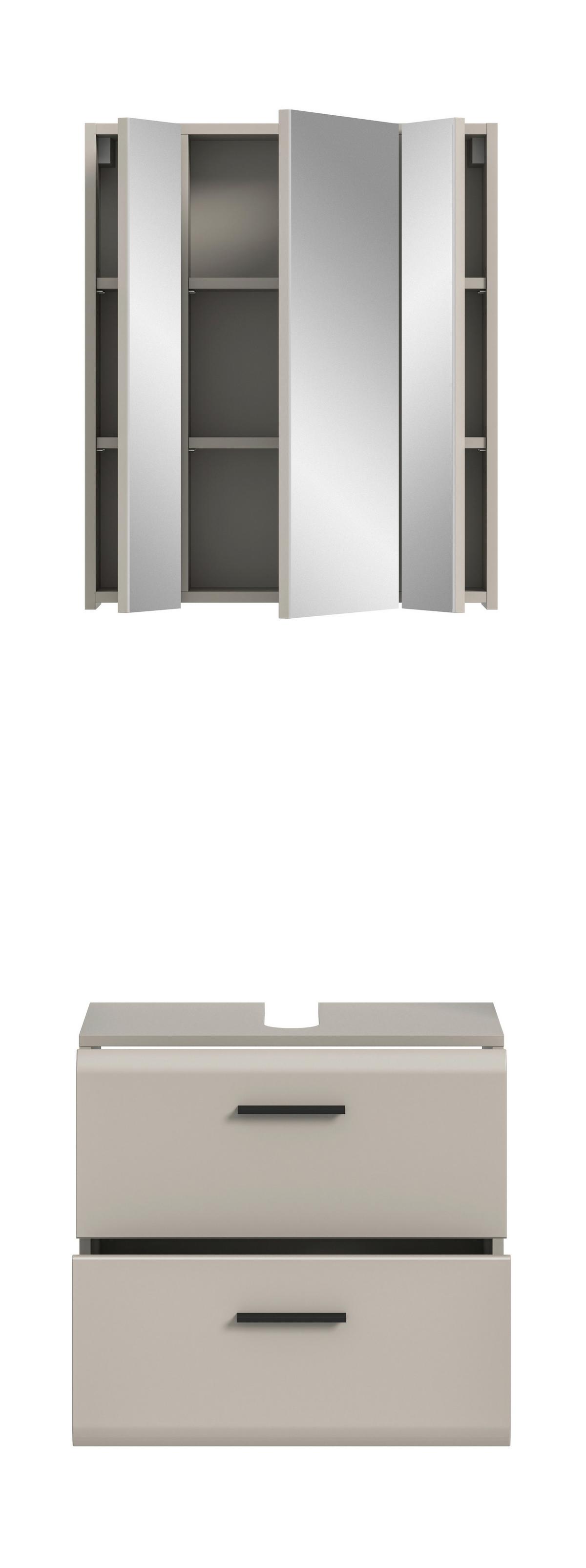 Badezimmer Ice Kaschmir B: 60cm - Kaschmir, Trend, Glas/Holzwerkstoff (60cm) - MID.YOU