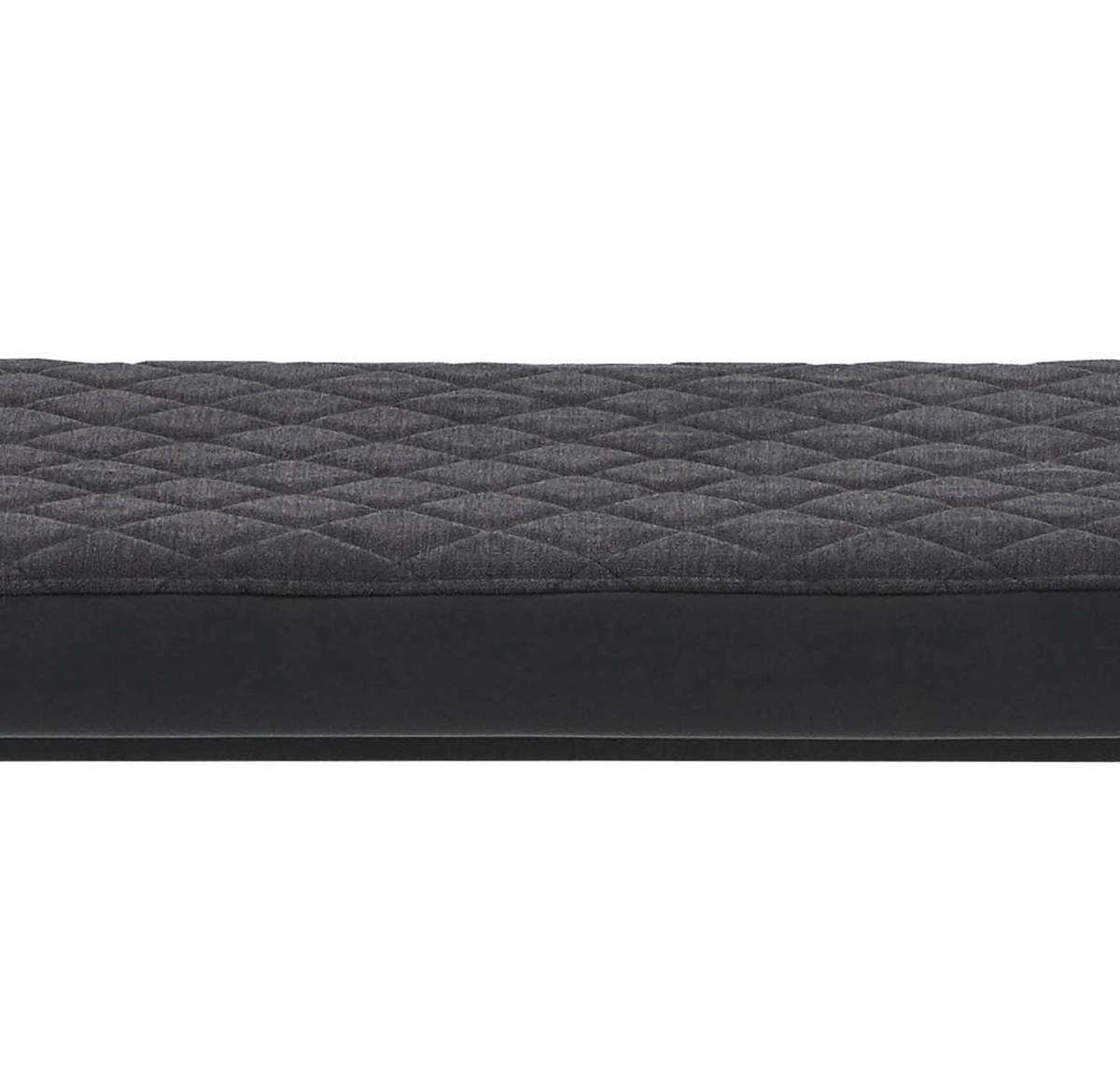 Sitzbank Gepolstert, Anthrazit/schwarz Porto 140 Cm - Anthrazit/Schwarz, MODERN, Textil/Metall (140/48/42cm) - MID.YOU