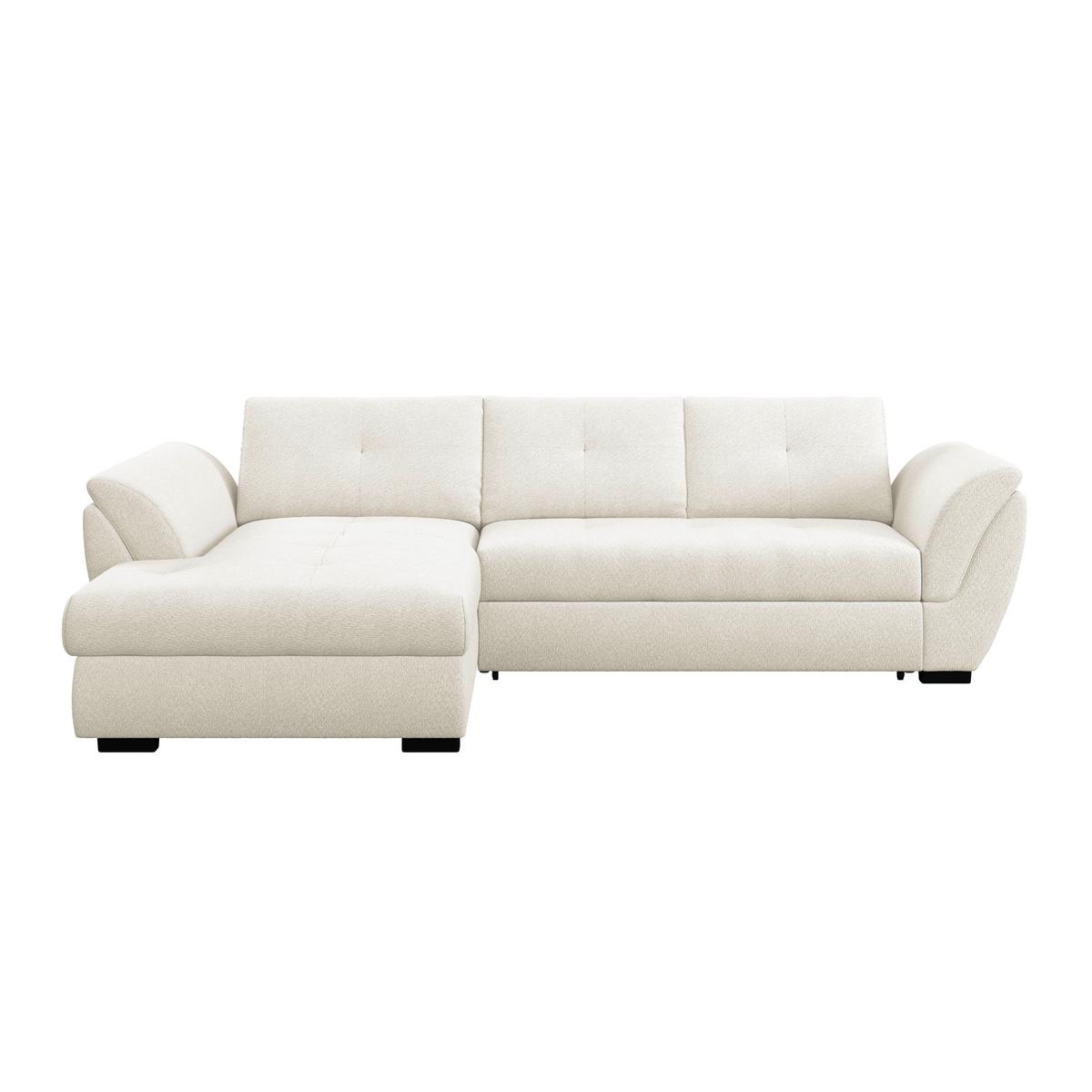 Rohová sedačka BERISSO, ľavá, sivá tk. VINCI - čierna/sivá, Konventionell, textil/plast (187/278cm) - Ondega