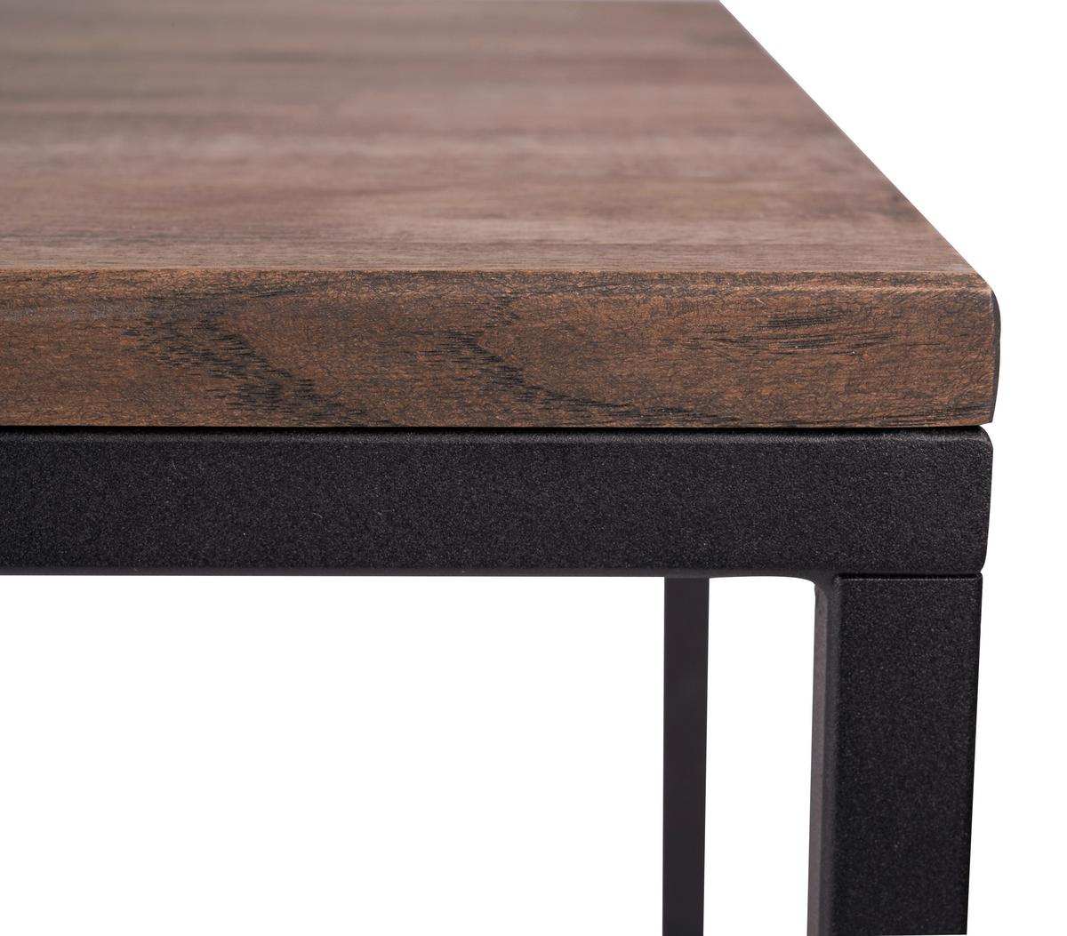 Couchtisch Jonas Schwarz/Eiche dunkel L: 110cm - Eiche dunkel/Schwarz, Natur, Holz/Metall (110/40/60cm)