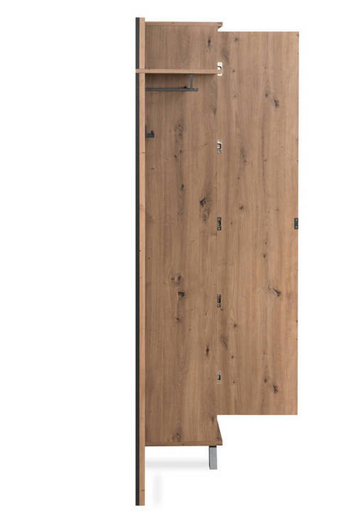 Garderobe Medan Anthrazit B: 80cm - Anthrazit, Design, Holzwerkstoff (80/190/37cm) - MID.YOU