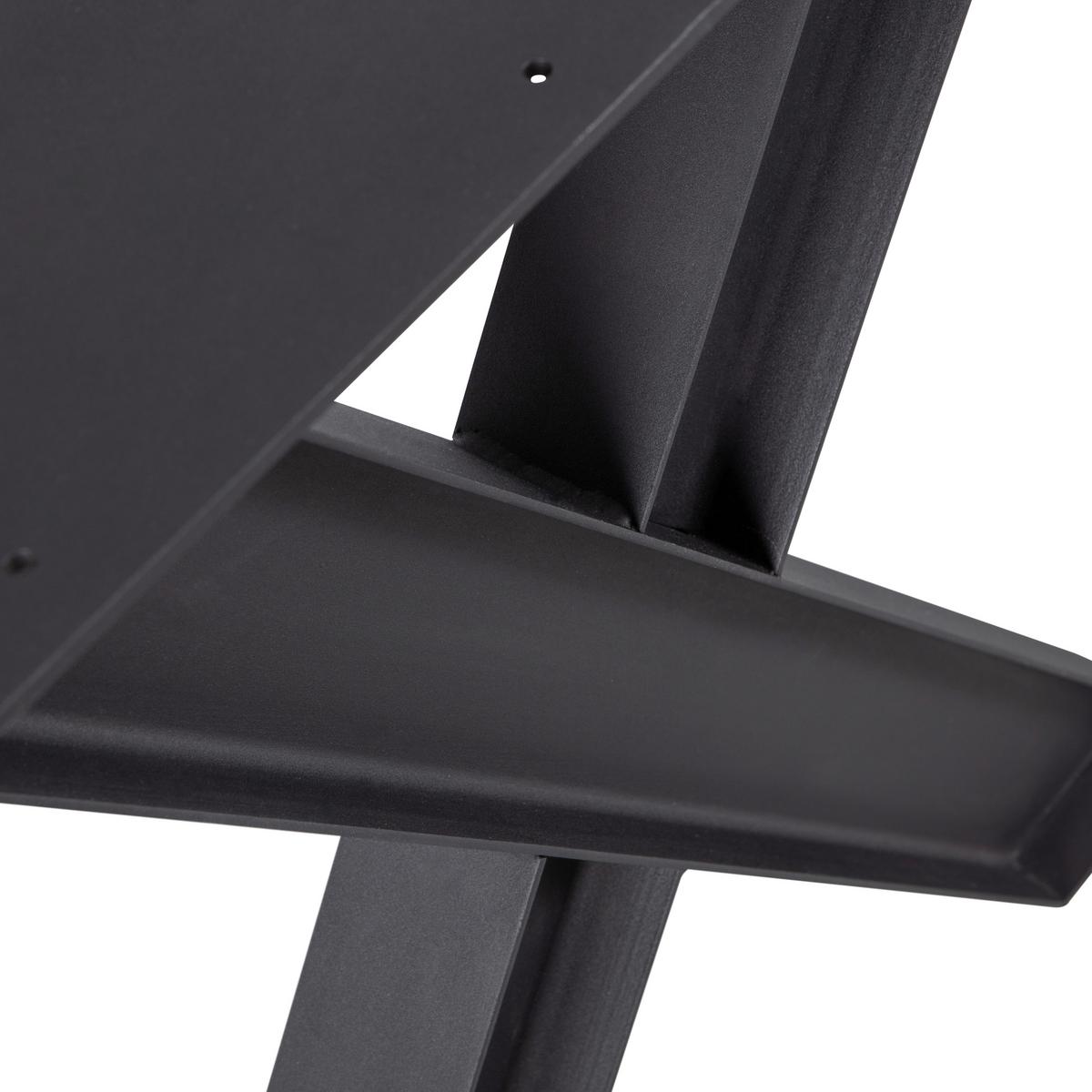 TISCHGESTELL Tablo Schwarz L: 79cm - Schwarz, MODERN, Metall (79/10/72cm) - Livetastic