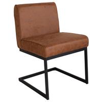 Schwingstuhl-Set Benji Cognac - Cognac, KONVENTIONELL, Textil/Metall (53/81/61cm) - MID.YOU