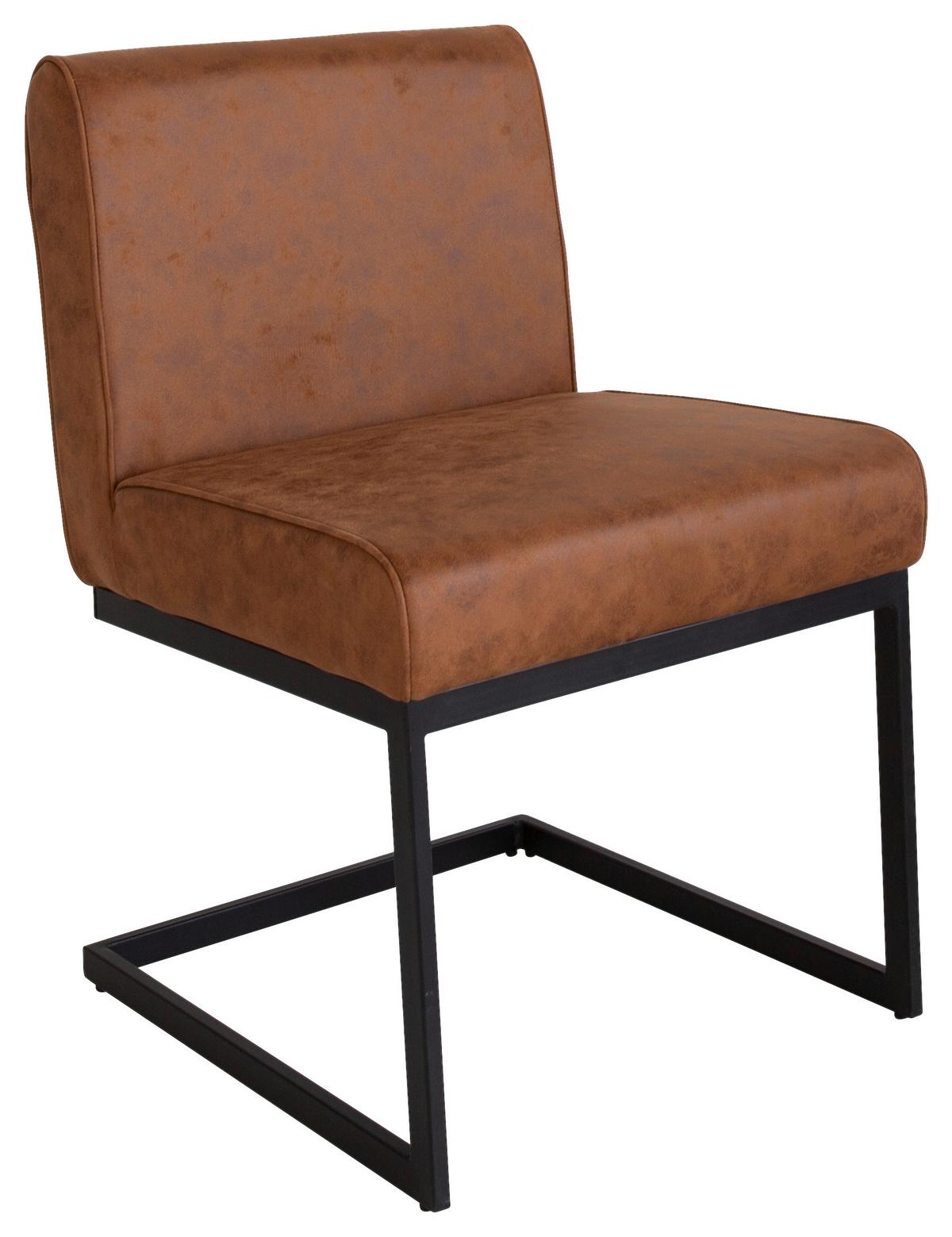 Schwingstuhl-Set Benji Cognac - Cognac, KONVENTIONELL, Textil/Metall (53/81/61cm) - MID.YOU