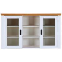 Aufsatzvitrine Maluno 20909100 - Eichefarben/Weiß, KONVENTIONELL, Holz (166,4/95,4/41,3cm) - MID.YOU