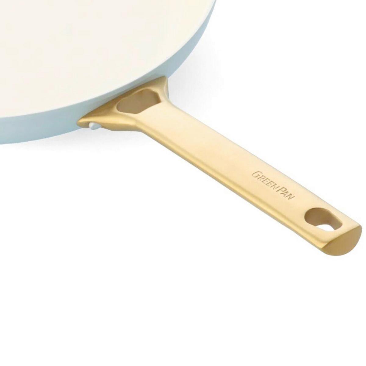 Kochtopfset 6-Teilig. weiß/Gold/Hellblau - Goldfarben/Weiß, Basics, Glas/Metall - GreenPan