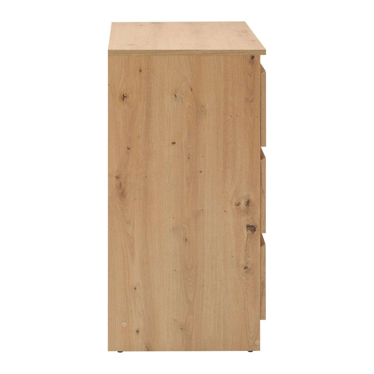 KOMODA MARA - černá/barvy stříbra, Konvenční, kompozitní dřevo/plast (77/80/42cm) - Mömax