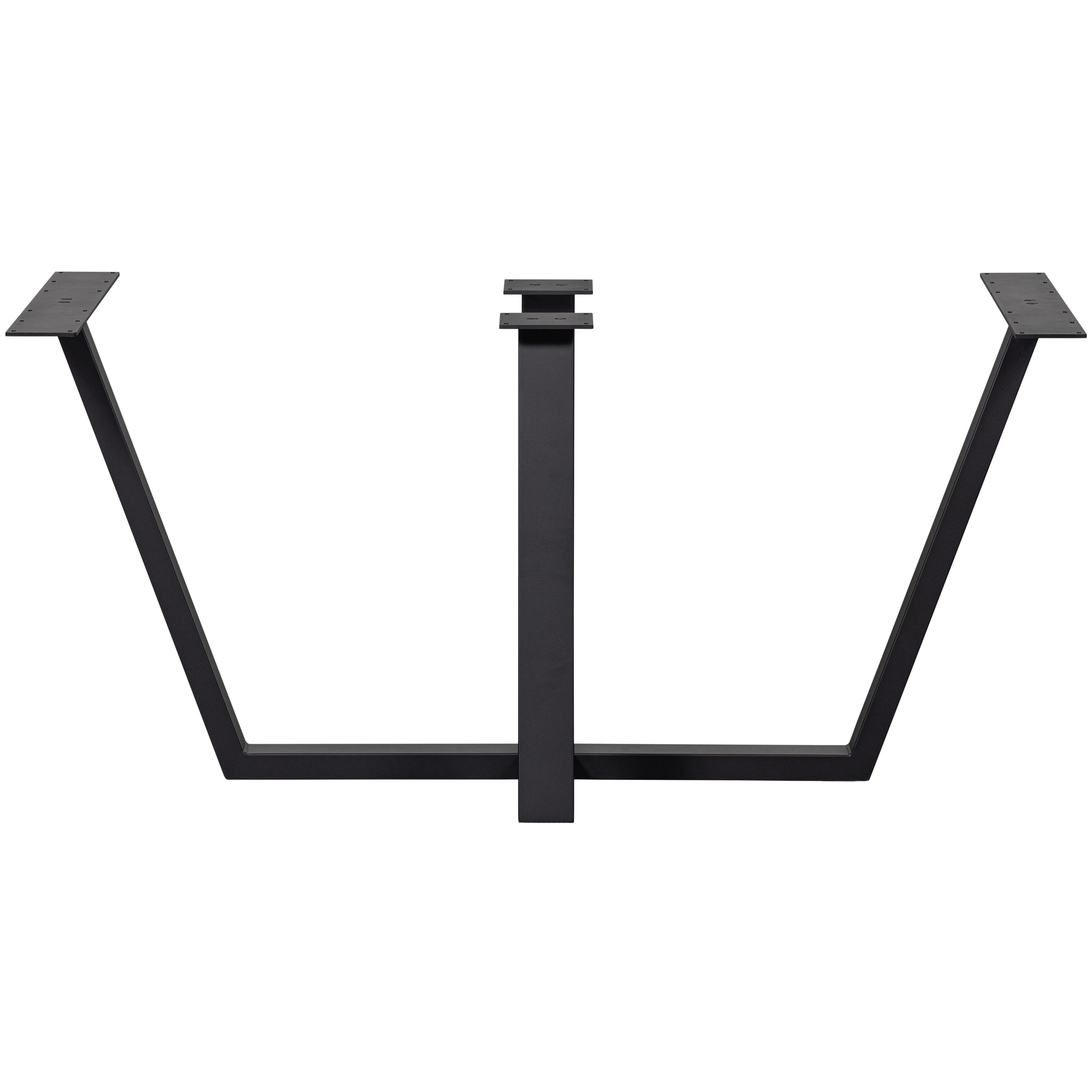 TISCHGESTELL Tablo Schwarz B: 147cm - Schwarz, MODERN, Metall (147/73/71cm) - Livetastic