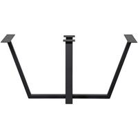 TISCHGESTELL Tablo Schwarz B: 147cm - Schwarz, MODERN, Metall (147/73/71cm) - Livetastic