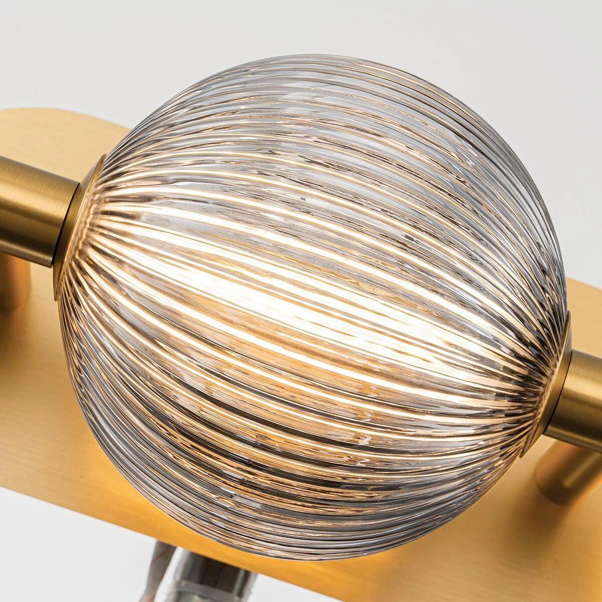 Falilámpa Qn-Palmas-3w-Bg - aranyszínű, Konventionell, üveg/fém (15,1/58,7cm) - Elstead Lighting