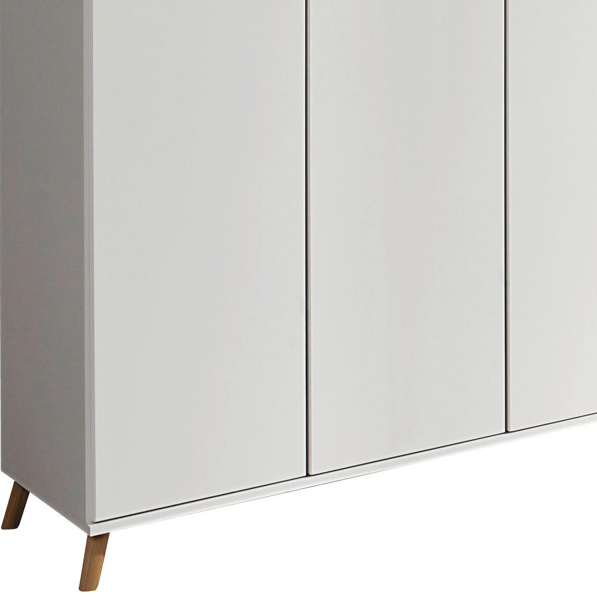 Drehtürenschrank 137cm Falun, Weiß - Weiß, Design, Holzwerkstoff (137/203/53cm) - Rauch Möbel