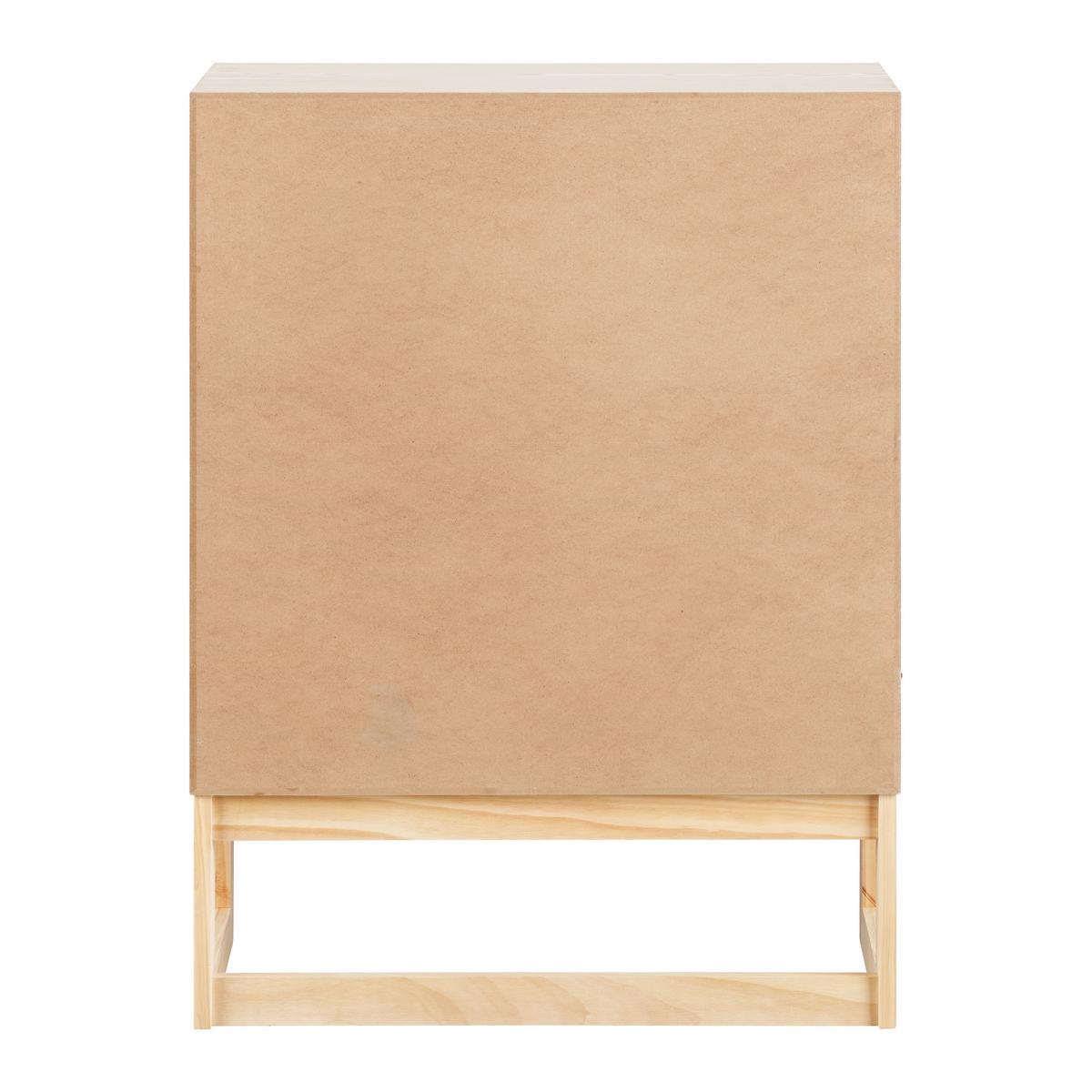 KOMODA COSMA -EXKLUSIV- - čierna/prírodná farba, Modern, kov/drevo (60/80/28cm) - Mömax