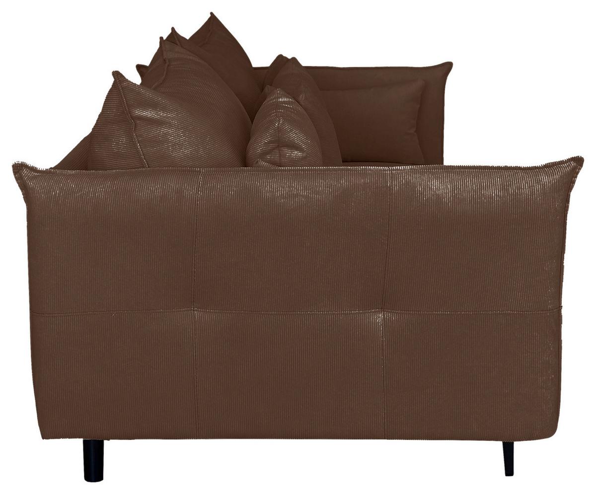 2-sitzer-sofa Sing Braun Cord B: 262 Cm - Schwarz/Braun, Design, Textil (262/91/115cm) - MID.YOU