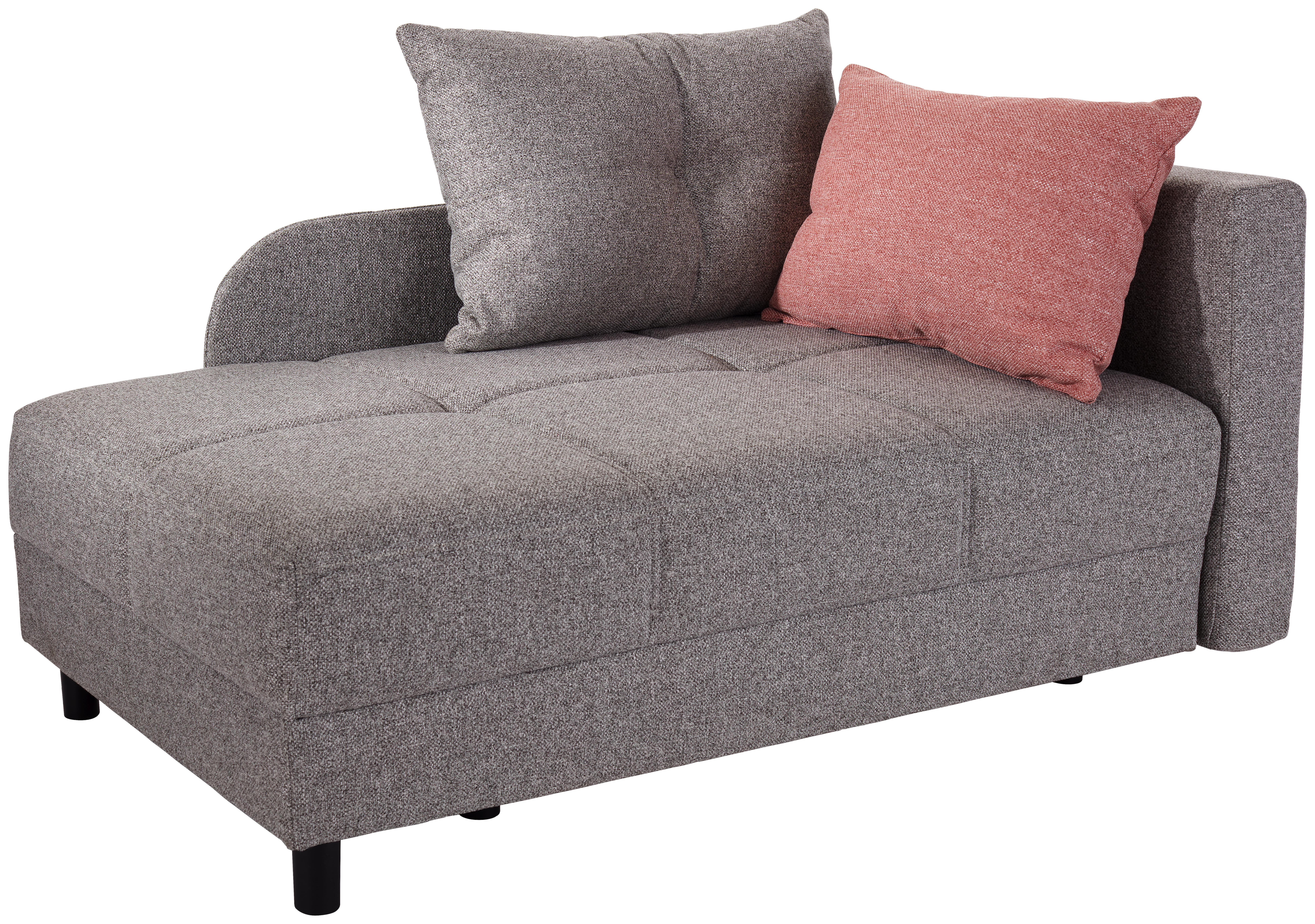 Récamiere Nova - sivá/červená, Basics, kov/drevo (145/85cm)