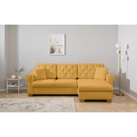 Ecksofa Arles, Gelb 48 S: 266x161 Cm - Gelb/Buchefarben, Design, Textil (266/161cm) - MID.YOU