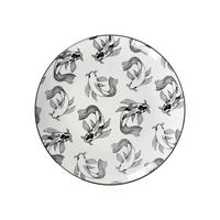 Dezertní talířek Shiva, Ø: 20,4cm - bílá/černá, Lifestyle, keramika (20,4/2,5cm) - Mömax