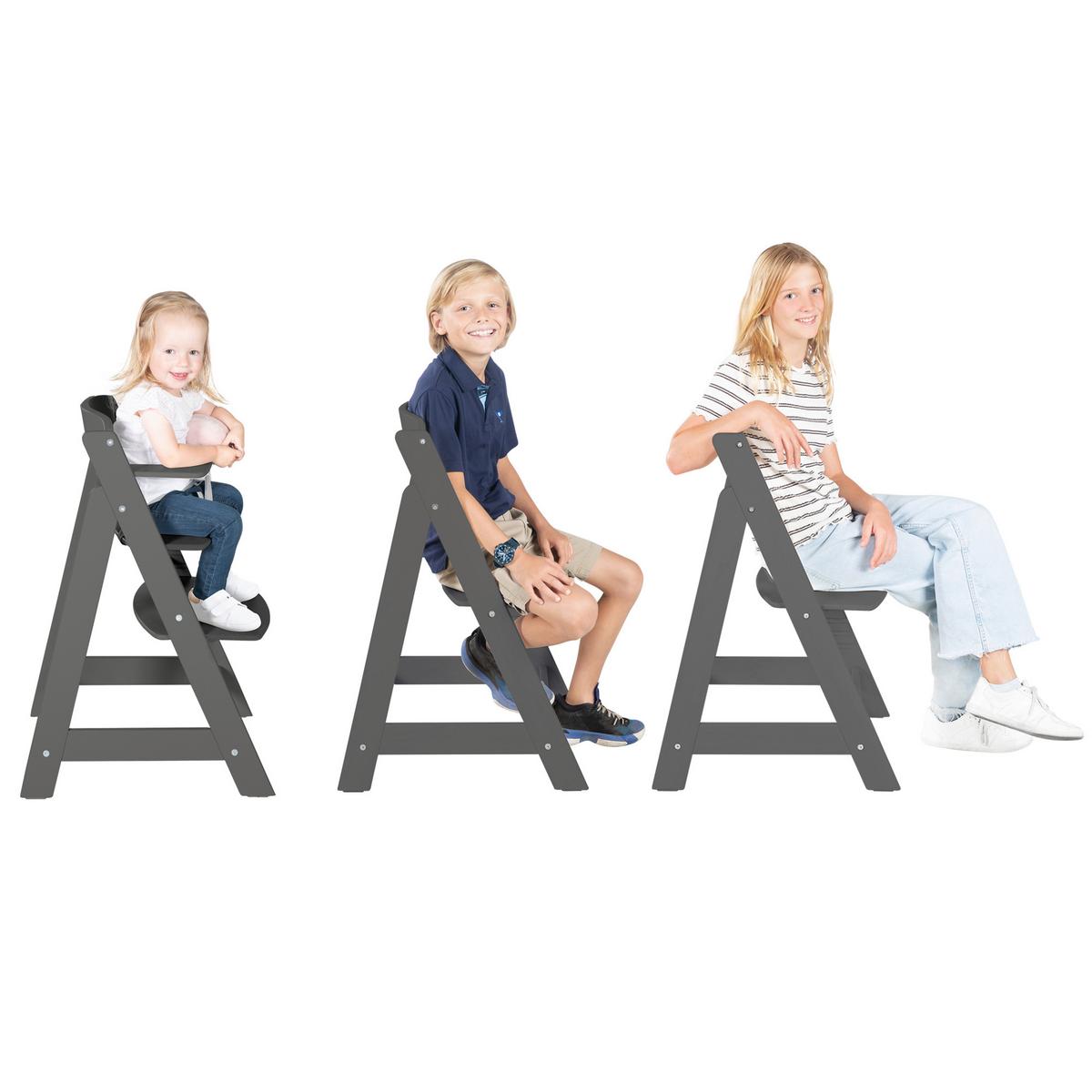 Treppenhochstuhl 'Sit Up Flex' anthrazit - Anthrazit, MODERN, Holzwerkstoff (44,5/80/54cm) - Roba