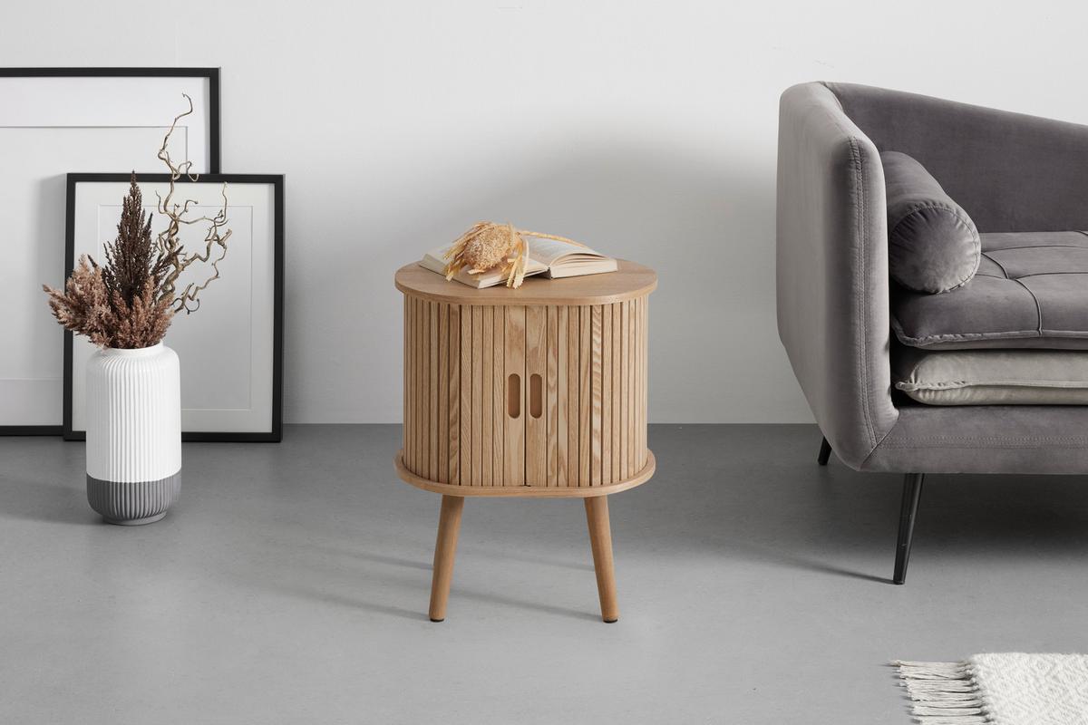Odkládací stolek Skandy masiv/MDF - přírodní barvy, Moderní, dřevo/kompozitní dřevo (40/50/30cm) - Premium Living