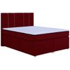 Boxspringbett Mit Topper 140x200 Malta - Chromfarben/Rot, Basics, Holzwerkstoff/Textil (140/200cm) - P & B