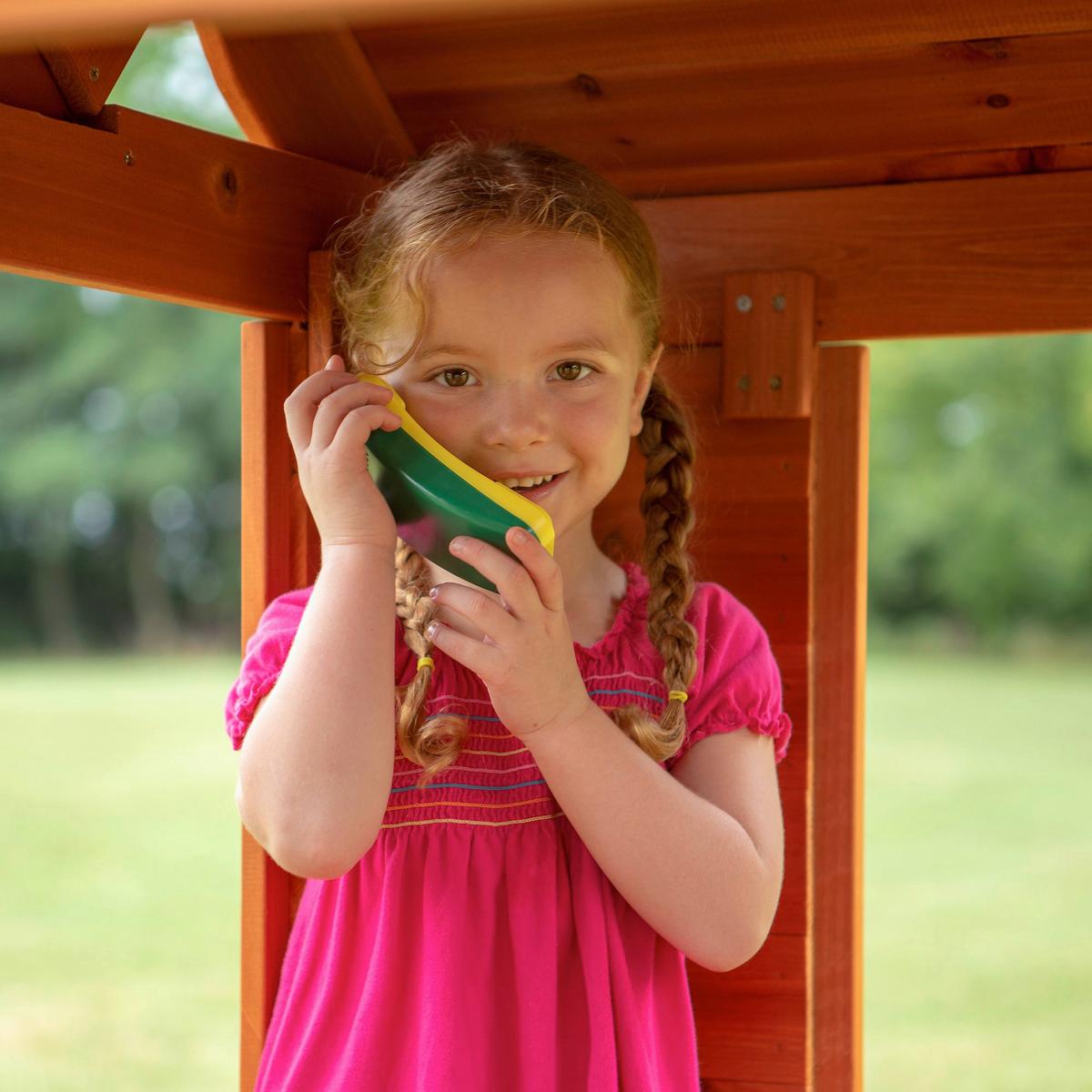 Domček pre deti TIMBERLAKE - svetlohnedá, Modern, drevo (107/140/117cm)