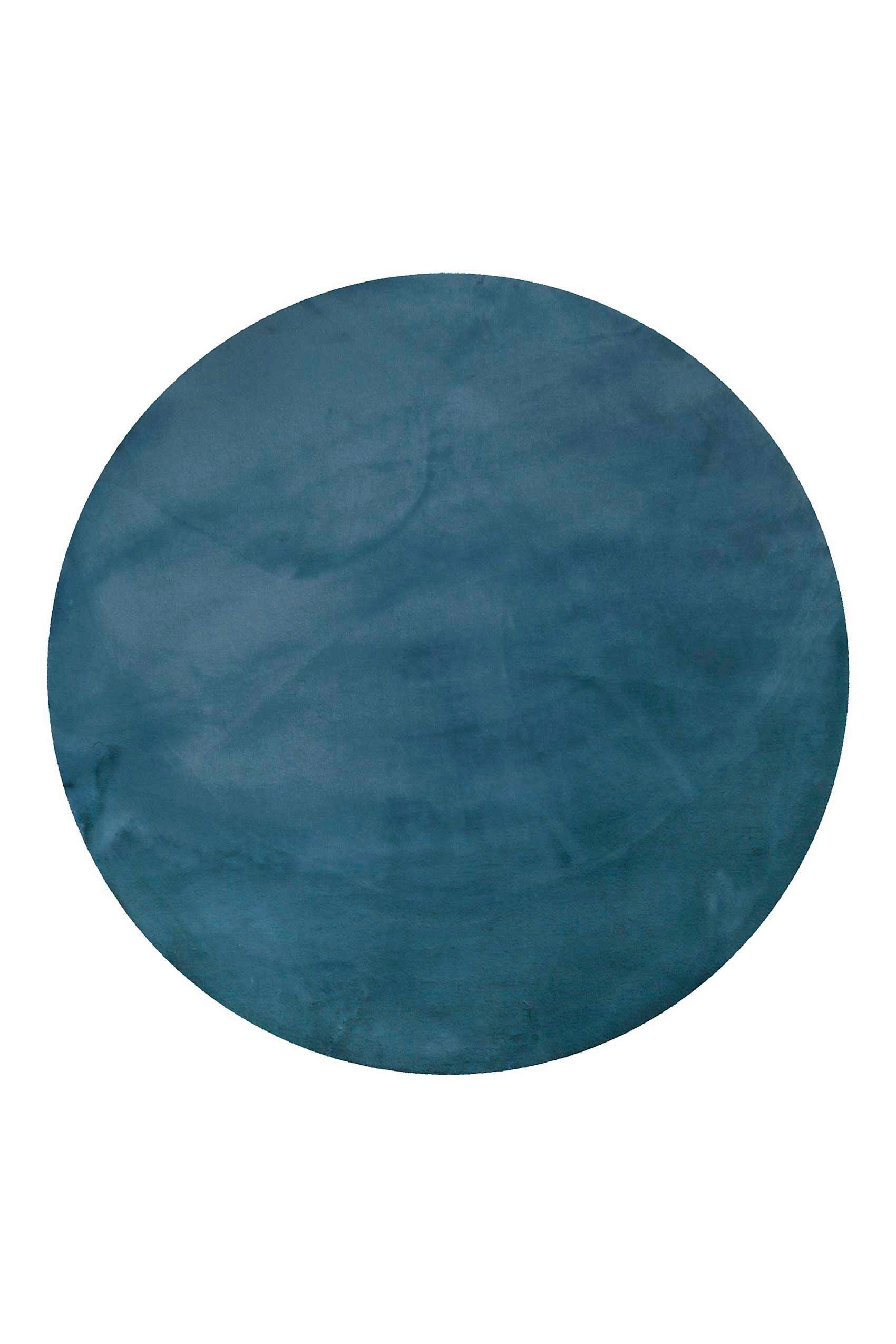 Hochflorteppich Petrol, Ø: Ca. 200 Cm - Petrol, KONVENTIONELL, Textil (200/200cm) - Esprit