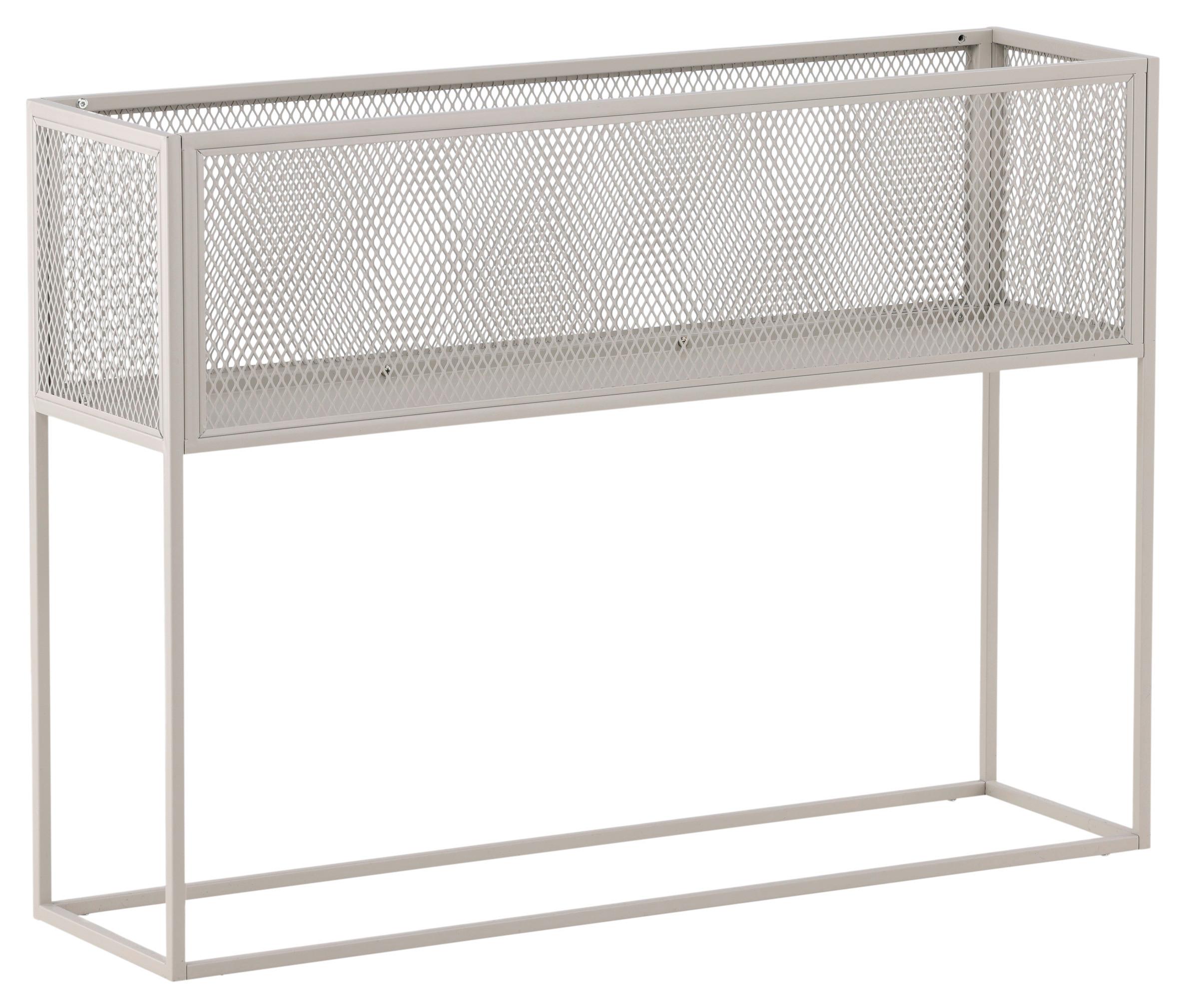 Bücherwand Netz - Beige, Design, Metall (110/80/30cm) - Livetastic