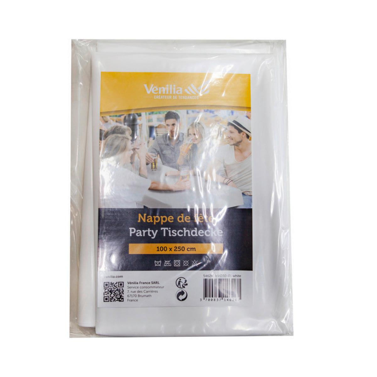 Tischdecke Tischschutz Party Weiß - Weiß Hochglanz, Basics, Kunststoff (100/250cm) - Windhager