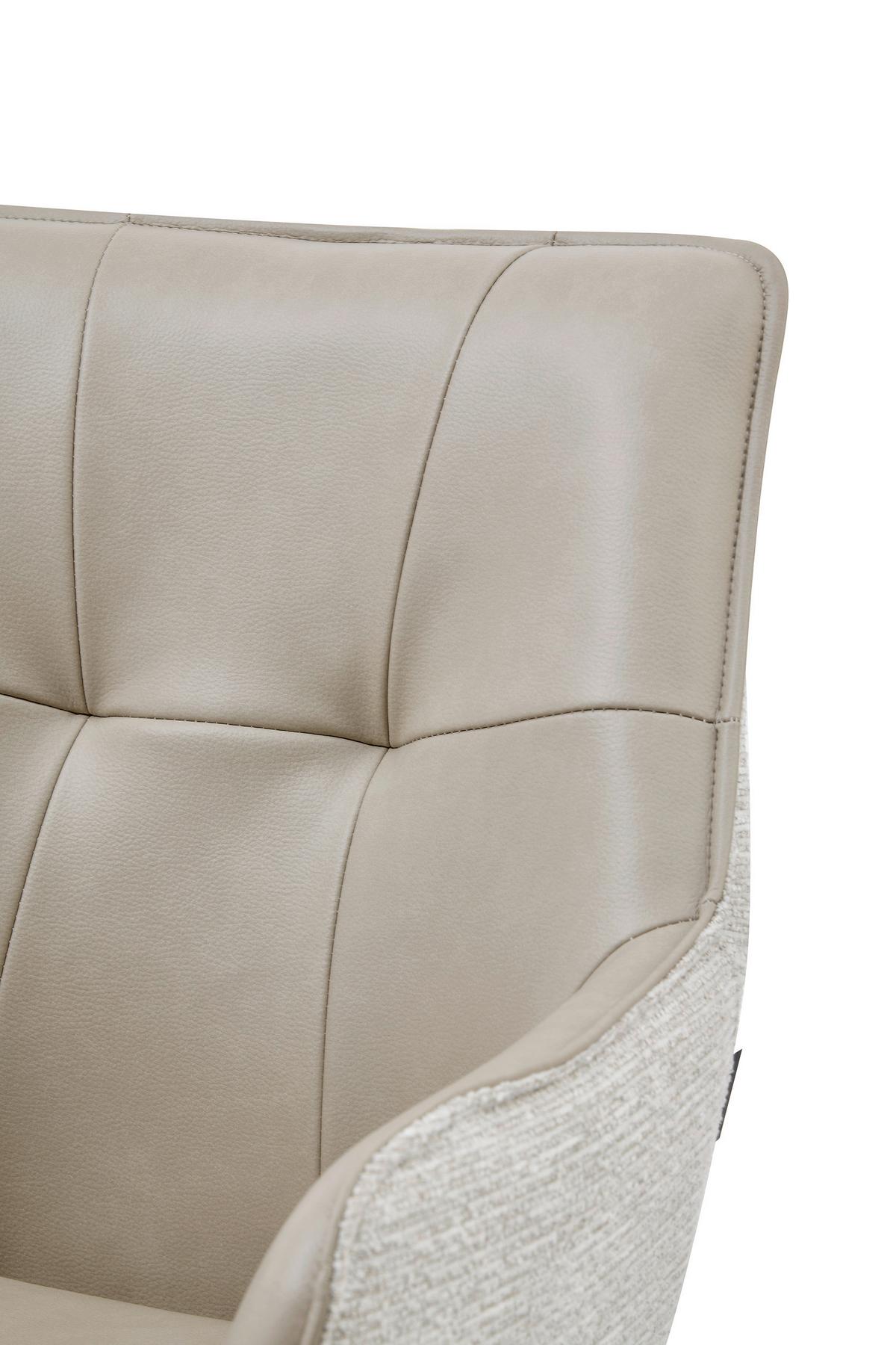 Armlehnstuhl Ion Schwarz/Taupe B: 58 cm - Taupe/Schwarz, MODERN, Holz/Textil (58/87/61,5cm) - Livetastic