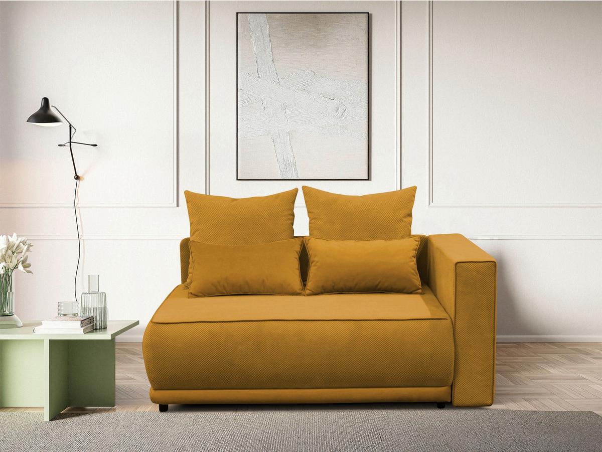 Récamiere Iga Re Gelb B: 168 cm - Gelb/Rosa, Design, Textil (168/73/99cm) - MID.YOU