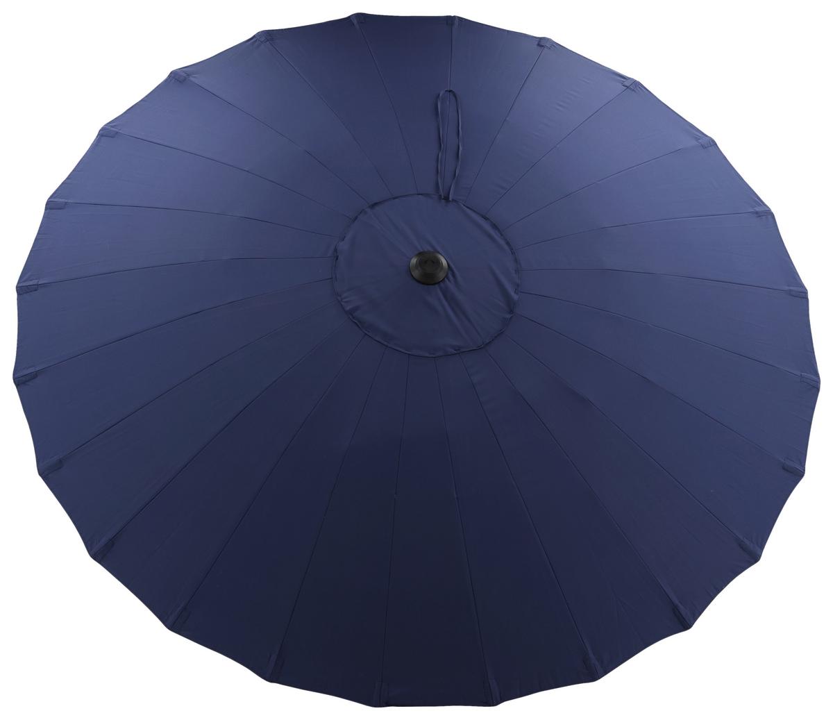 Sonnenschirm Palmetto DM: 270 cm H: 249cm Blau - Blau, KONVENTIONELL (270/270cm) - Gardenson