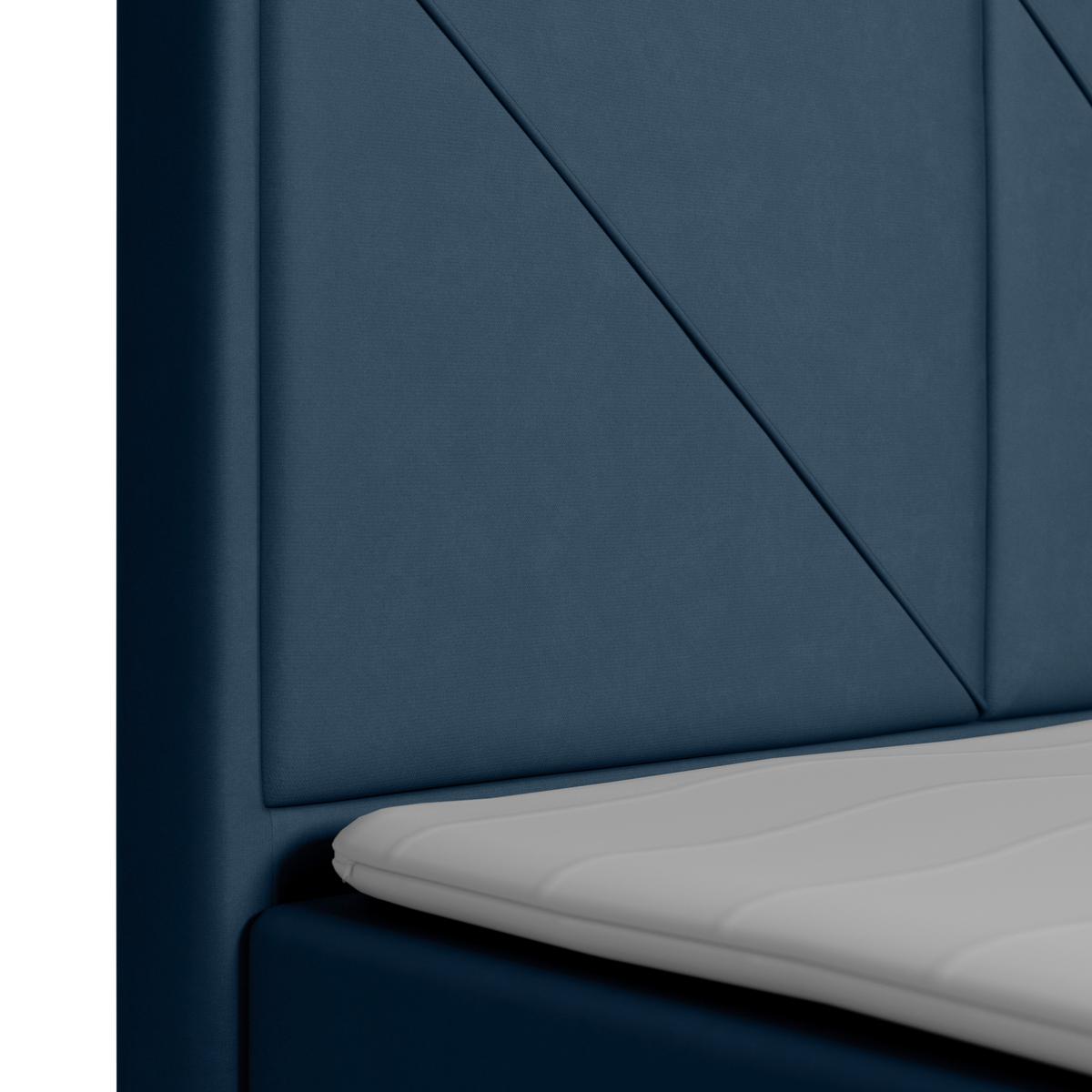 Boxspringbett mit Bettkasten Bologna 180x200 cm Blau - Blau, MODERN, Holz/Kunststoff (180/200cm) - MID.YOU