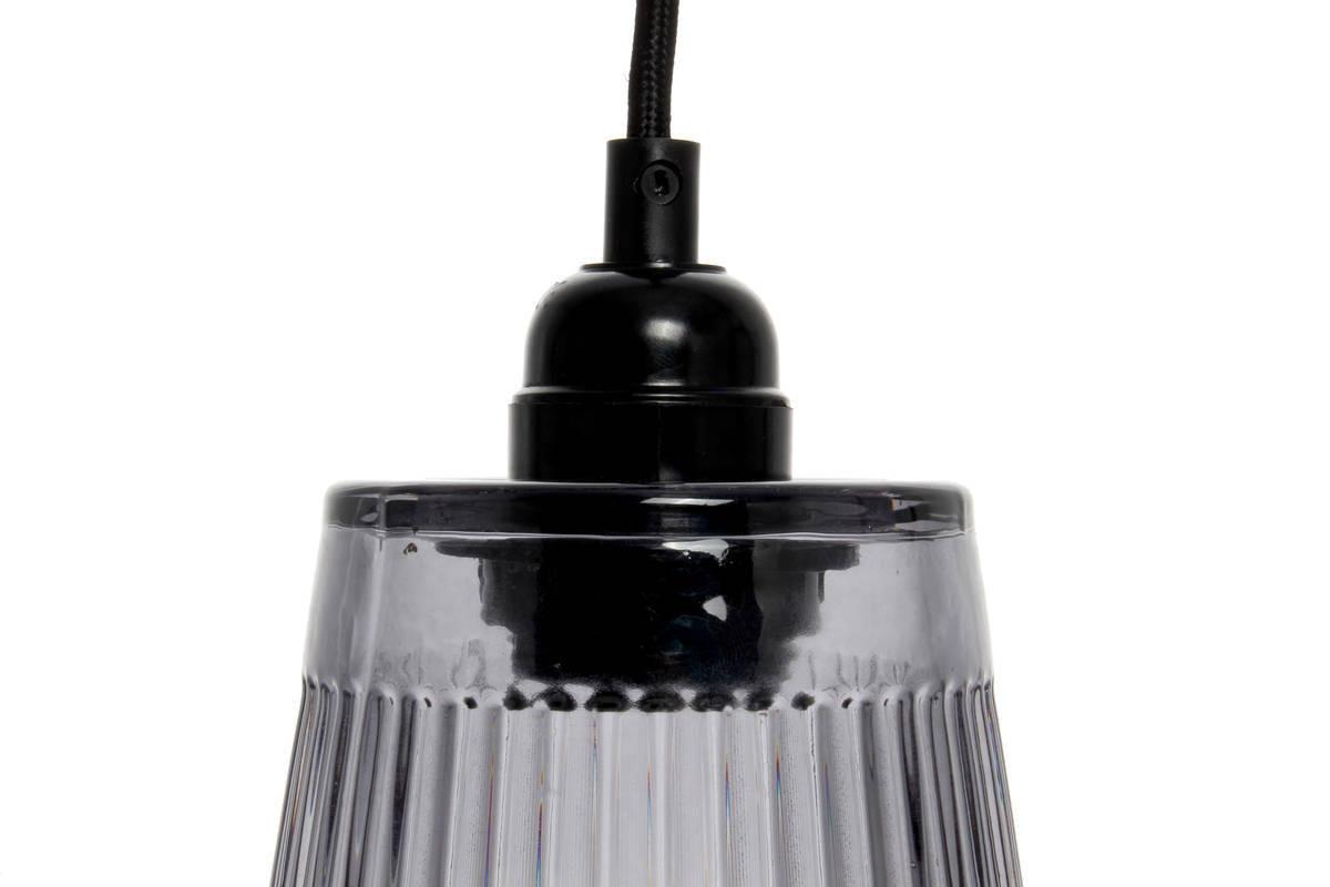 Hängeleuchte Palum H: 25 cm 1-Flammig - Grau, Trend, Glas (14,5/25/14,5cm) - Kayoom