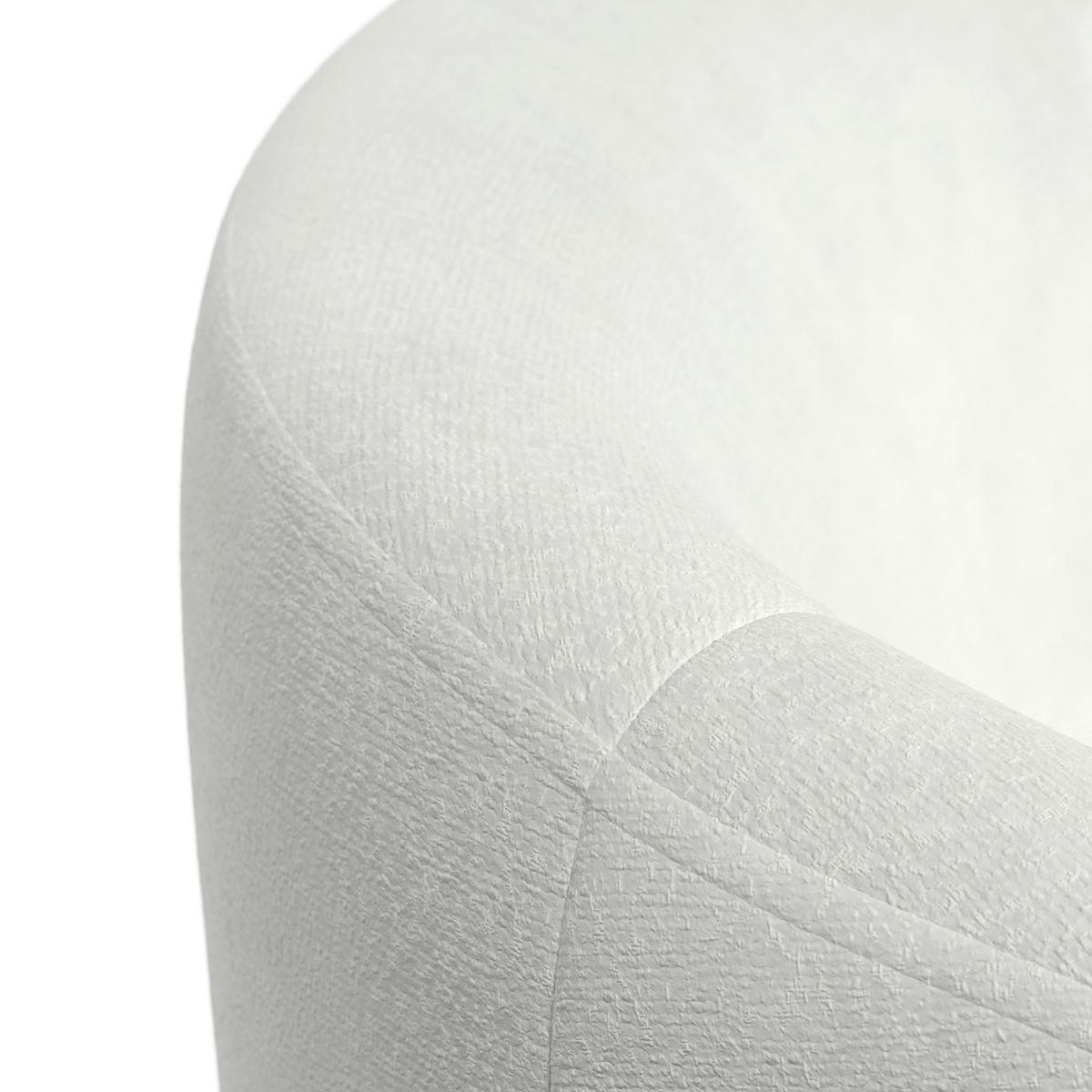 Relaxační křeslo SONJA, bílá žinylka, max.140 kg - bílá/přírodní barvy, Moderní, dřevo/textil (71/69/68cm) - Bessagi Home