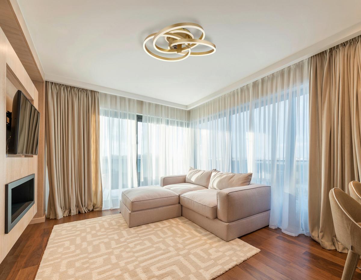 Led Mennyezeti Lámpa 67163-56g Herwig - opál/aranyszínű, Design, műanyag/fém (60/57,5/20cm)
