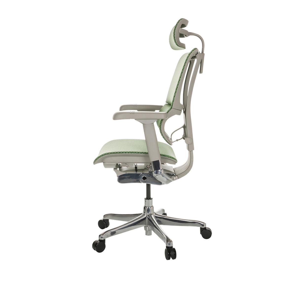 Drehstuhl Ergohuman Slim I G - Silberfarben/Grau, Basics, Kunststoff/Textil (69/116-138/66cm) - MID.YOU