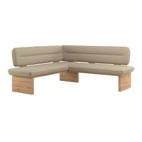 Eckbank Beluna Ii Webstoff Beige, B: 170cm - Eichefarben/Beige, KONVENTIONELL, Holz/Textil (170/212cm) - James Wood