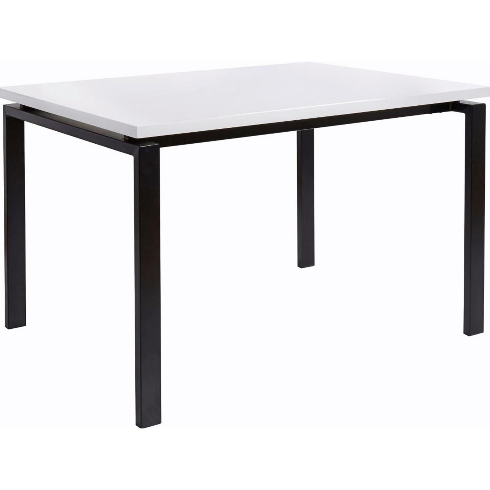 Esstisch Sabine Schwarz Weiß L: 120 cm - Schwarz/Weiß, Design, Holzwerkstoff/Metall (120/75/90cm) - MID.YOU