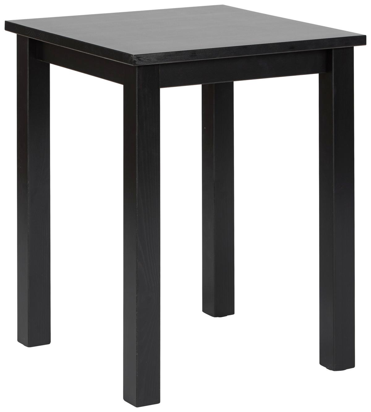 Beistelltisch Kiefer Massiv Hiltwin, Schwarz - Schwarz, Basics, Holz (45/45/55cm) - MID.YOU