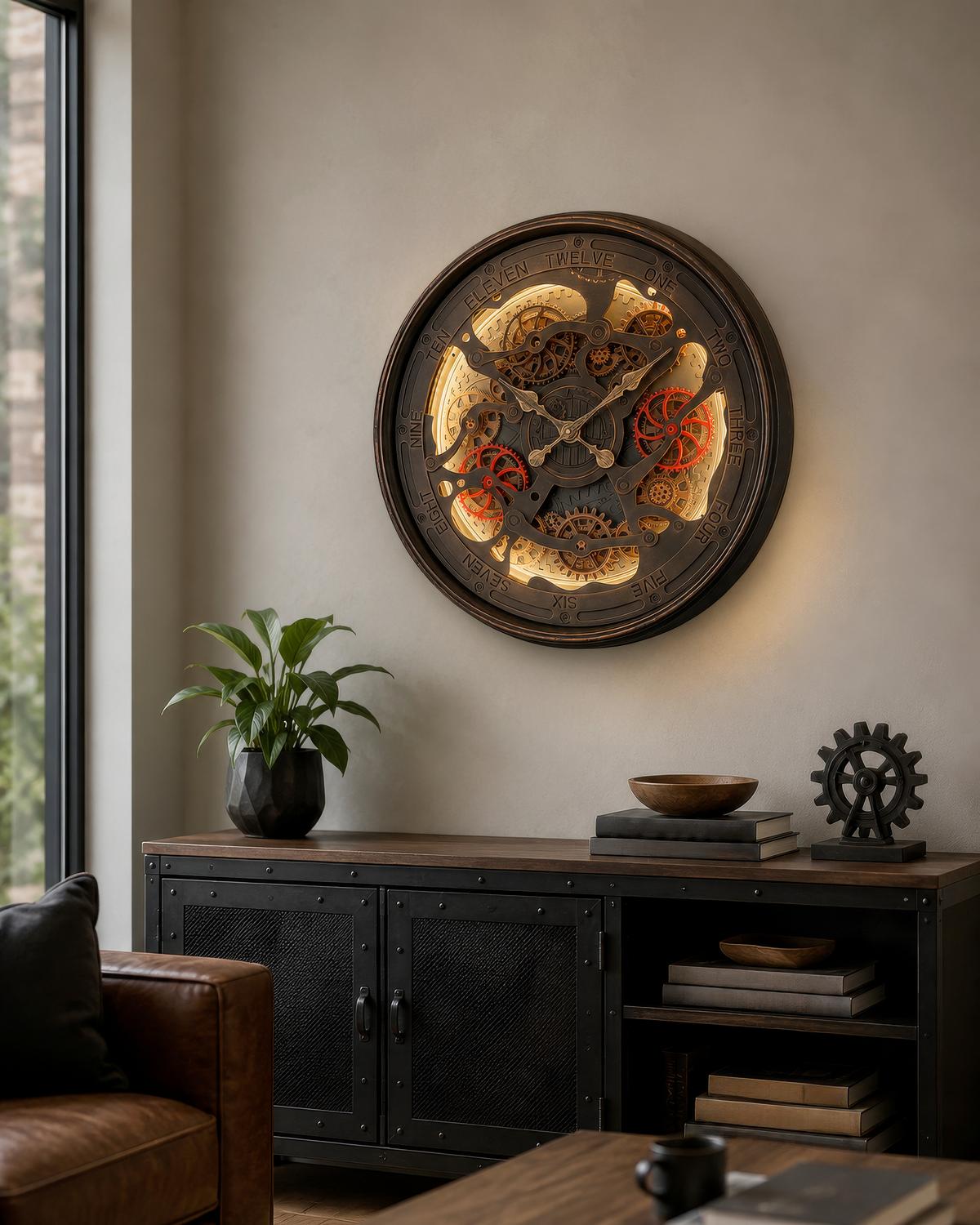 Wanduhr Glas/Kunststoff Schwarz DxH: ca. 76x76 cm - Schwarz, Basics, Glas/Kunststoff (76/76cm) - Globo