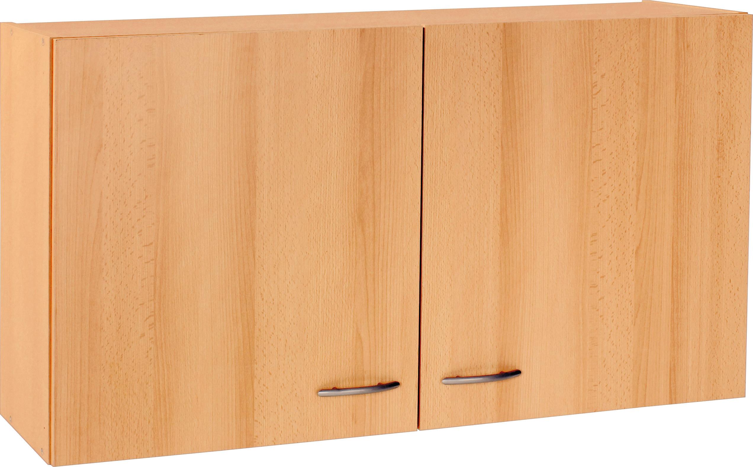 Horná Kuchynská Skrinka Nano H100 - sivá/farby buku, Moderný, kompozitné drevo/plast (100/54/32cm)