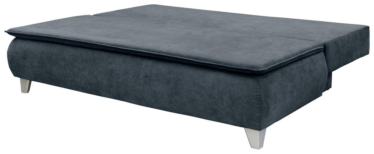 Boxspringová pohovka MONA, antracitová - barvy stříbra/antracitová, Moderní, dřevo/textil (208/100/106cm)