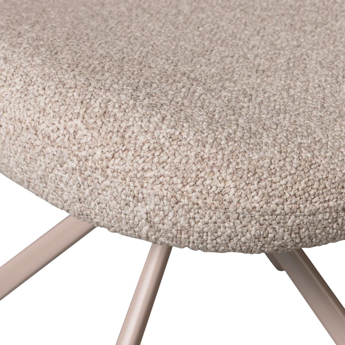 STUHL-SET Femke Naturfarben B: 58cm - Naturfarben, Design, Textil/Metall (58/80/65cm) - Livetastic