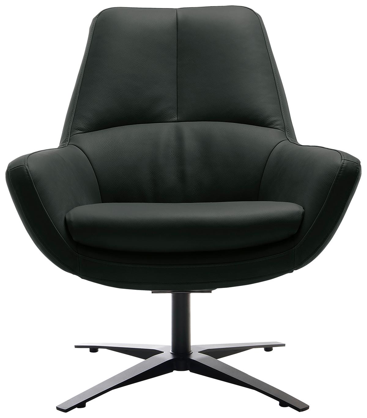 Sessel Be Organic - Schwarz, MODERN, Leder (81/92/83cm) - Trendmanufaktur